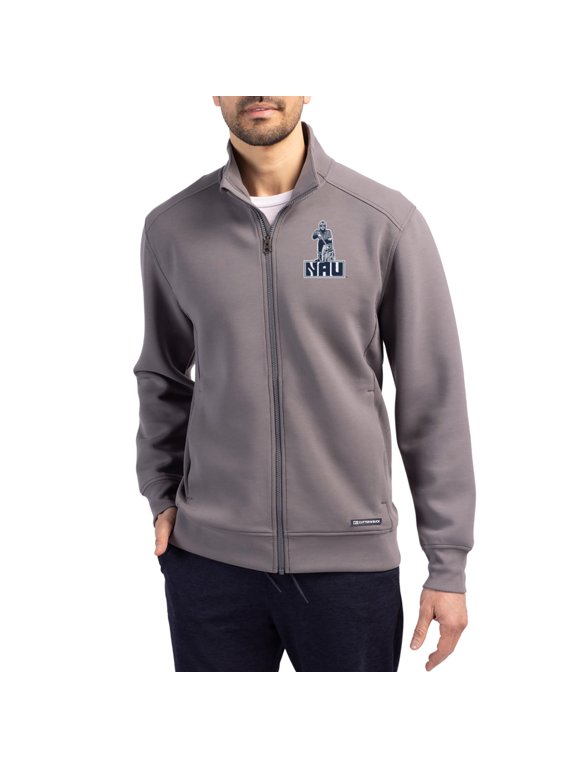 Men's-Cutter & Buck Gray Northern Arizona Lumberjacks Roam Eco Recycled Full-Zip Jacket