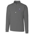 thumbnail image 1 of Men's Cutter & Buck Gray Northwestern Wildcats Big & Tall College Vault Traverse Quarter-Zip Pullover Jacket, 1 of 1