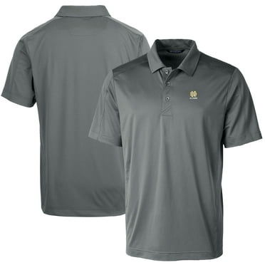 Men's Cutter & Buck  Gray Notre Dame Fighting Irish Alumni Logo Prospect Textured Stretch Polo