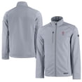 thumbnail image 1 of Men's Cutter & Buck  Gray Ohio State Buckeyes Alumni Logo Evoke Eco Softshell Recycled Full-Zip Jacket, 1 of 3