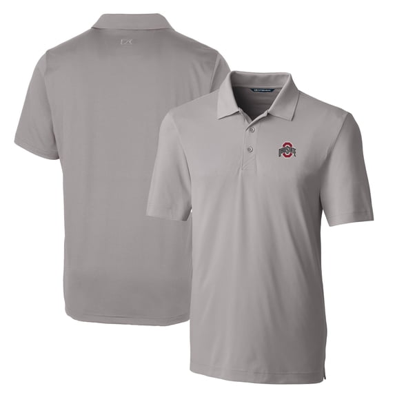 Men's Cutter & Buck Gray Ohio State Buckeyes Big & Tall Forge Stretch Polo