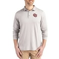thumbnail image 1 of Men's Cutter & Buck  Gray Oklahoma Sooners 142605 Coastline Epic Comfort Long-Sleeve Polo, 1 of 2