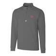 thumbnail image 1 of Men's Cutter & Buck Gray Oklahoma Sooners Big & Tall College Vault Traverse Quarter-Zip Pullover Jacket, 1 of 1