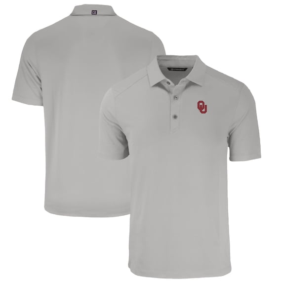 Men's Cutter & Buck Gray Oklahoma Sooners Forge Eco Stretch Recycled Polo