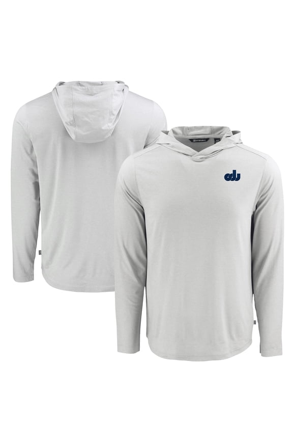 Men's Cutter & Buck Gray Old Dominion Monarchs Coastline Epic Comfort Eco Recycled Long Sleeve Hoodie T-Shirt