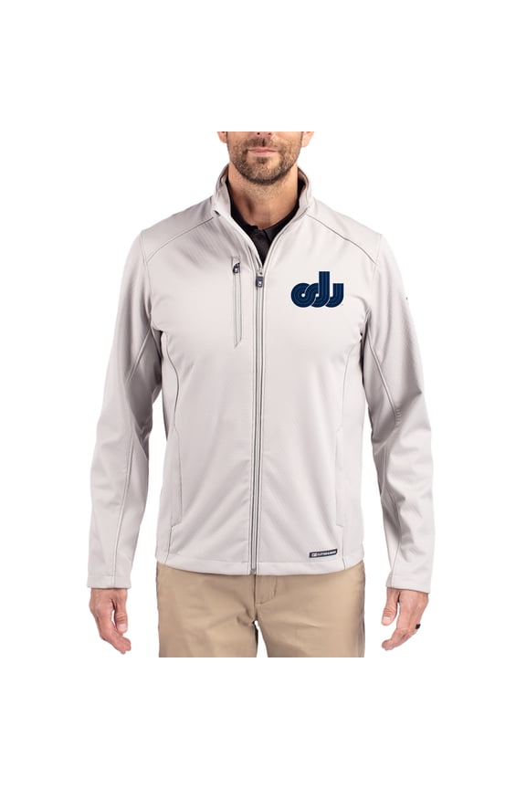 Men's Cutter & Buck Gray Old Dominion Monarchs Evoke Eco Softshell Recycled Full-Zip Jacket