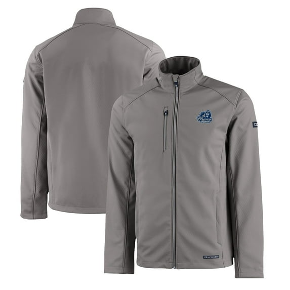 Men's Cutter & Buck Gray Old Dominion Monarchs Evoke Eco Softshell Recycled Full-Zip Jacket