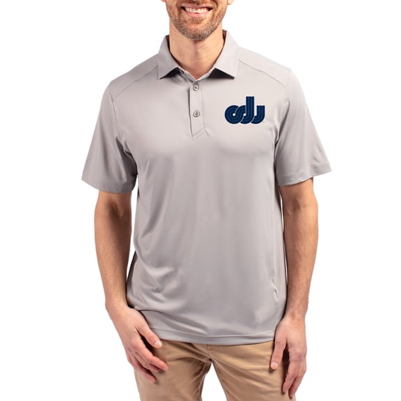 Men's-Cutter & Buck Gray Old Dominion Monarchs Forge Vault Eco Stretch Recycled Polo