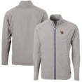 thumbnail image 1 of Men's Cutter & Buck Gray Ole Miss Rebels Adapt Eco Knit Hybrid Recycled Big & Tall Full-Zip Jacket, 1 of 3