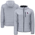 thumbnail image 1 of Men's-Cutter & Buck  Gray Ole Miss Rebels Rainier Eco PrimaLoft Hooded Full-Zip Jacket, 1 of 3