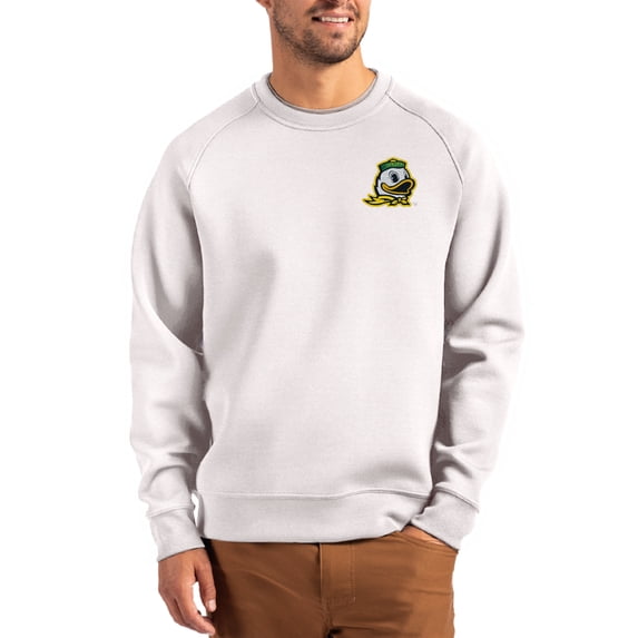 Men's Cutter & Buck Gray Oregon Ducks Roam Recycled Pullover