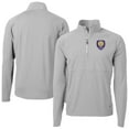 thumbnail image 1 of Men's-Cutter & Buck Gray/ Orlando City SC Adapt Eco Knit Hybrid Recycled Raglan Quarter-Zip Top, 1 of 3