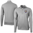 thumbnail image 1 of Men's-Cutter & Buck  Gray Orlando City SC Big & Tall Virtue Eco Pique Recycled Quarter-Zip Top, 1 of 3