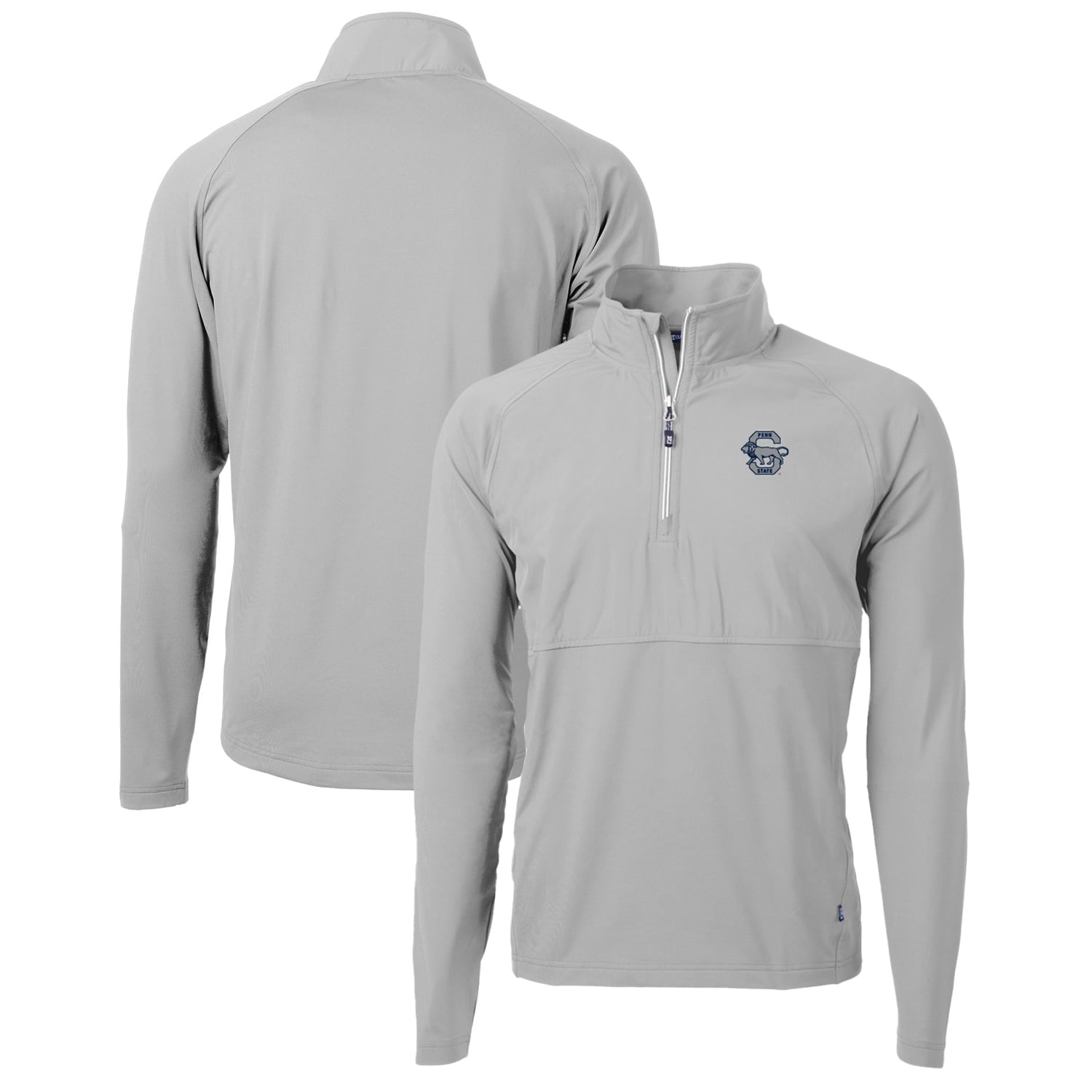 Men's Cutter & Buck Gray Penn State Nittany Lions Adapt Eco Knit Hybrid