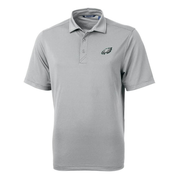 Men's Cutter & Buck Gray Philadelphia Eagles Big & Tall Virtue Eco Pique Recycled Polo