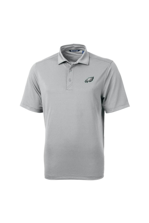 Men's Cutter & Buck Gray Philadelphia Eagles Virtue Eco Pique Recycled Polo