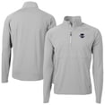 thumbnail image 1 of Men's Cutter & Buck Gray Philadelphia Phillies Adapt Eco Hybrid Raglan DryTec Quarter-Zip Jacket, 1 of 3