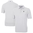 thumbnail image 1 of Men's Cutter & Buck Gray Pittsburgh Pirates Virtue Eco Pique Stripe Recycled Polo, 1 of 3