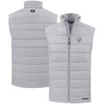 thumbnail image 1 of Men's Cutter & Buck Gray Pittsburgh Steelers Primary Mark Evoke PrimaLoft Hybrid Eco Softshell Recycled Full-Zip Vest, 1 of 3