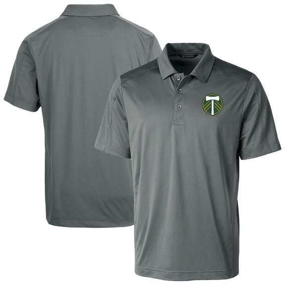 Men's-Cutter & Buck Gray Portland Timbers Big & Tall Prospect Eco Textured Stretch Recycled Polo