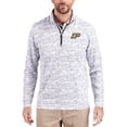thumbnail image 1 of Men's-Cutter & Buck  Gray Purdue Boilermakers Traverse Stretch Eco Camo DryTec Tri-Blend Quarter-Zip Pullover, 1 of 2