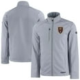 thumbnail image 1 of Men's-Cutter & Buck  Gray Real Salt Lake Evoke Eco Softshell Recycled Full-Zip Jacket, 1 of 3