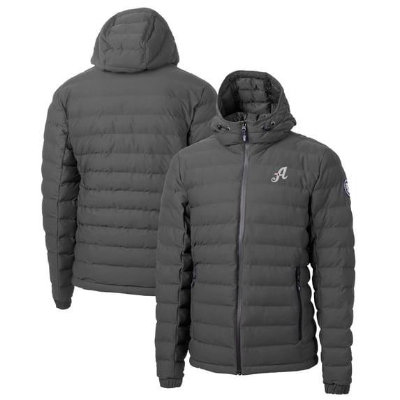 Men's Cutter & Buck Gray Reno Aces Mission Ridge Repreve Eco Insulated Full-Zip Puffer Jacket
