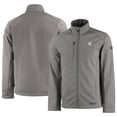 thumbnail image 1 of Men's Cutter & Buck  Gray Richmond Flying Squirrels Evoke Eco Softshell Recycled Full-Zip Jacket, 1 of 3