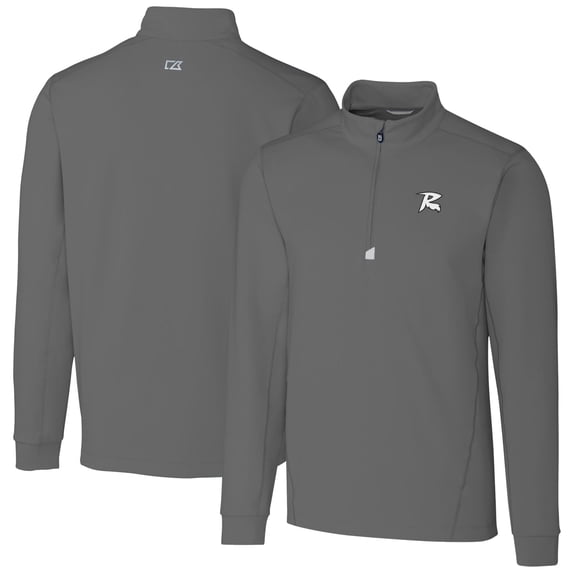 Men's Cutter & Buck Gray Richmond Flying Squirrels Traverse Stretch Quarter-Zip Pullover Top