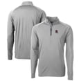 thumbnail image 1 of Men's Cutter & Buck  Gray Round Rock Express Adapt Eco Knit Stretch Recycled Quarter-Zip Pullover, 1 of 3