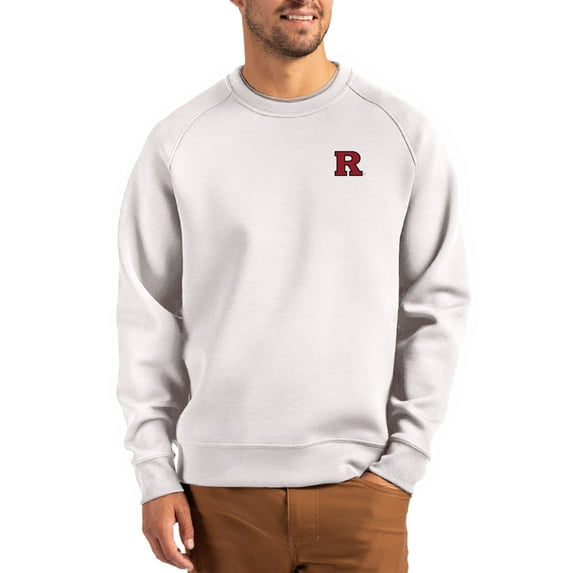 Men's Cutter & Buck Gray Rutgers Scarlet Knights Roam Recycled Pullover