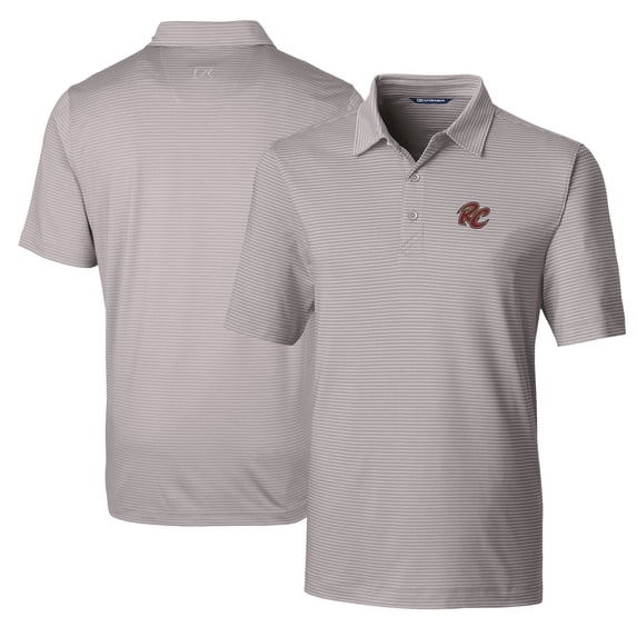 Men's Cutter & Buck Gray Sacramento River Cats Big & Tall Forge Pencil Stripe Stretch Polo