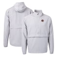 thumbnail image 1 of Men's Cutter & Buck  Gray Sacramento River Cats  Charter Eco Recycled Half-Zip Anorak Jacket, 1 of 3