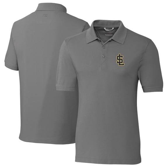 Men's Cutter & Buck Gray Salt Lake Bees Big & Tall DryTec Advantage Tri-Blend Pique Polo