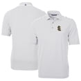 thumbnail image 1 of Men's Cutter & Buck Gray Salt Lake Bees DryTec Virtue Eco Pique Stripe Recycled Polo, 1 of 3