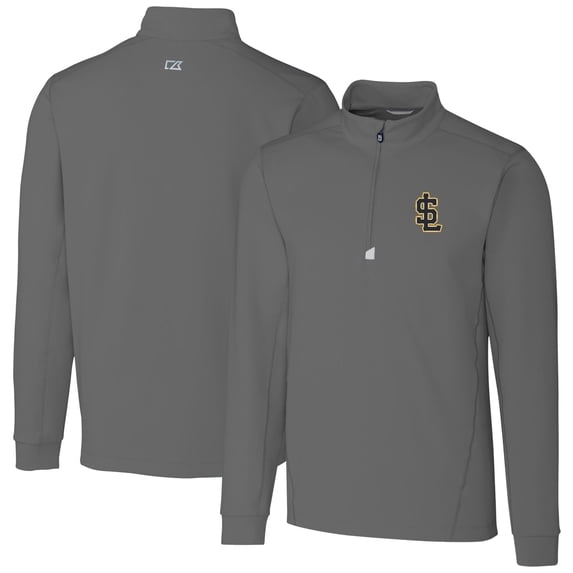 Men's Cutter & Buck Gray Salt Lake Bees Traverse Stretch Quarter-Zip Pullover Top