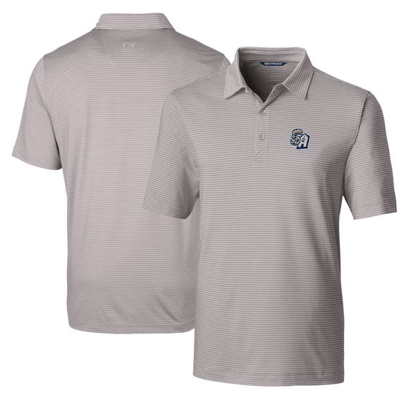 Men's Cutter & Buck Gray San Antonio Missions Big & Tall Forge Pencil Stripe Stretch Polo