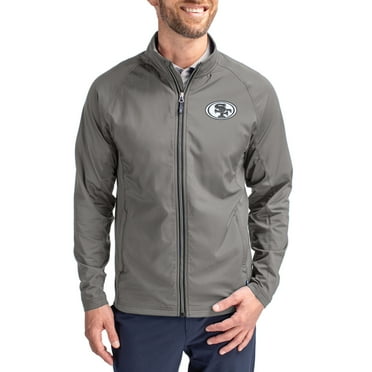 Men's Cutter & Buck Gray San Francisco 49ers Adapt Eco Hybrid Recycled Full-Zip Jacket