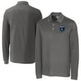 thumbnail image 1 of Men's-Cutter & Buck  Gray San Jose Earthquakes Big & Tall Advantage Eco Tri-Blend Pique Long Sleeve Polo, 1 of 3