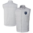 thumbnail image 1 of Men's-Cutter & Buck  Gray San Jose Earthquakes Stealth Hybrid Quilted Windbreaker Vest, 1 of 3