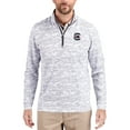 thumbnail image 1 of Men's-Cutter & Buck  Gray South Carolina Gamecocks Traverse Stretch Eco Camo DryTec Tri-Blend Quarter-Zip Pullover, 1 of 2