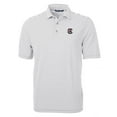 thumbnail image 1 of Men's Cutter & Buck Gray South Carolina Gamecocks Virtue Eco Pique Stripe Recycled Polo, 1 of 1