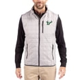 thumbnail image 1 of Men's-Cutter & Buck  Gray South Florida Bulls Rainier Eco Insulated PrimaLoft Full-Zip Puffer Vest, 1 of 2