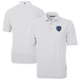 thumbnail image 1 of Men's-Cutter & Buck  Gray Sporting Kansas City Virtue Eco Pique Stripe Recycled Polo, 1 of 3