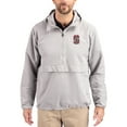 thumbnail image 1 of Men's Cutter & Buck Gray Stanford Cardinal Charter Eco Recycled Half-Zip Anorak Jacket, 1 of 2