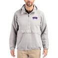 thumbnail image 1 of Men's Cutter & Buck Gray TCU Horned Frogs Charter Eco Recycled Half-Zip Anorak Jacket, 1 of 2