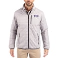 thumbnail image 1 of Men's-Cutter & Buck  Gray TCU Horned Frogs Rainier Eco Insulated PrimaLoft Full-Zip Puffer Jacket, 1 of 2