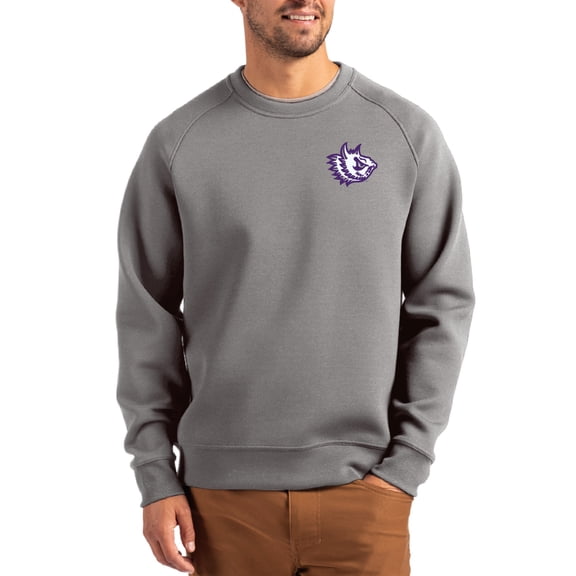 Men's Cutter & Buck Gray TCU Horned Frogs Roam Recycled Pullover