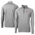 thumbnail image 1 of Men's Cutter & Buck  Gray Tacoma Rainiers Adapt Eco Knit Stretch Recycled Big & Tall Quarter-Zip Pullover Top, 1 of 3