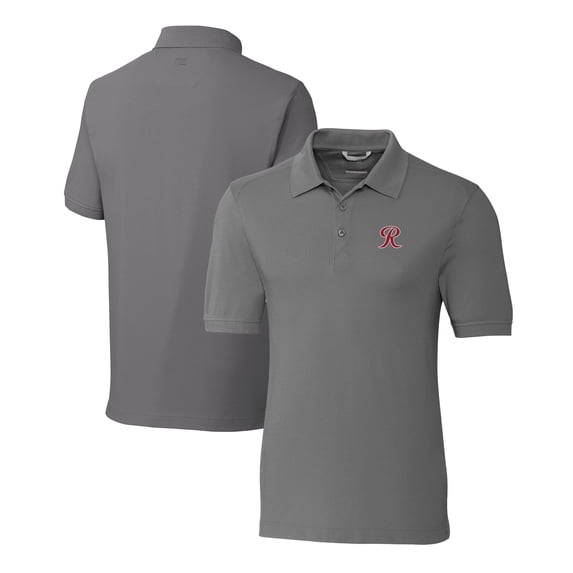 Men's Cutter & Buck Gray Tacoma Rainiers DryTec Advantage Tri-Blend Pique Polo